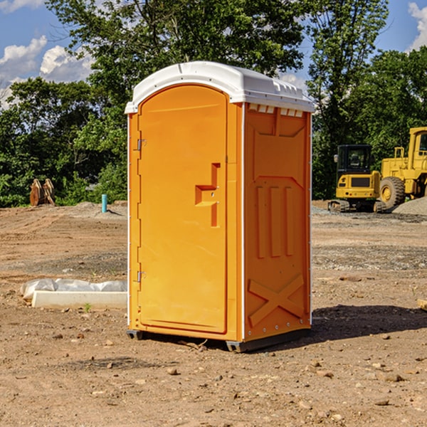 how often are the portable restrooms cleaned and serviced during a rental period in Noank